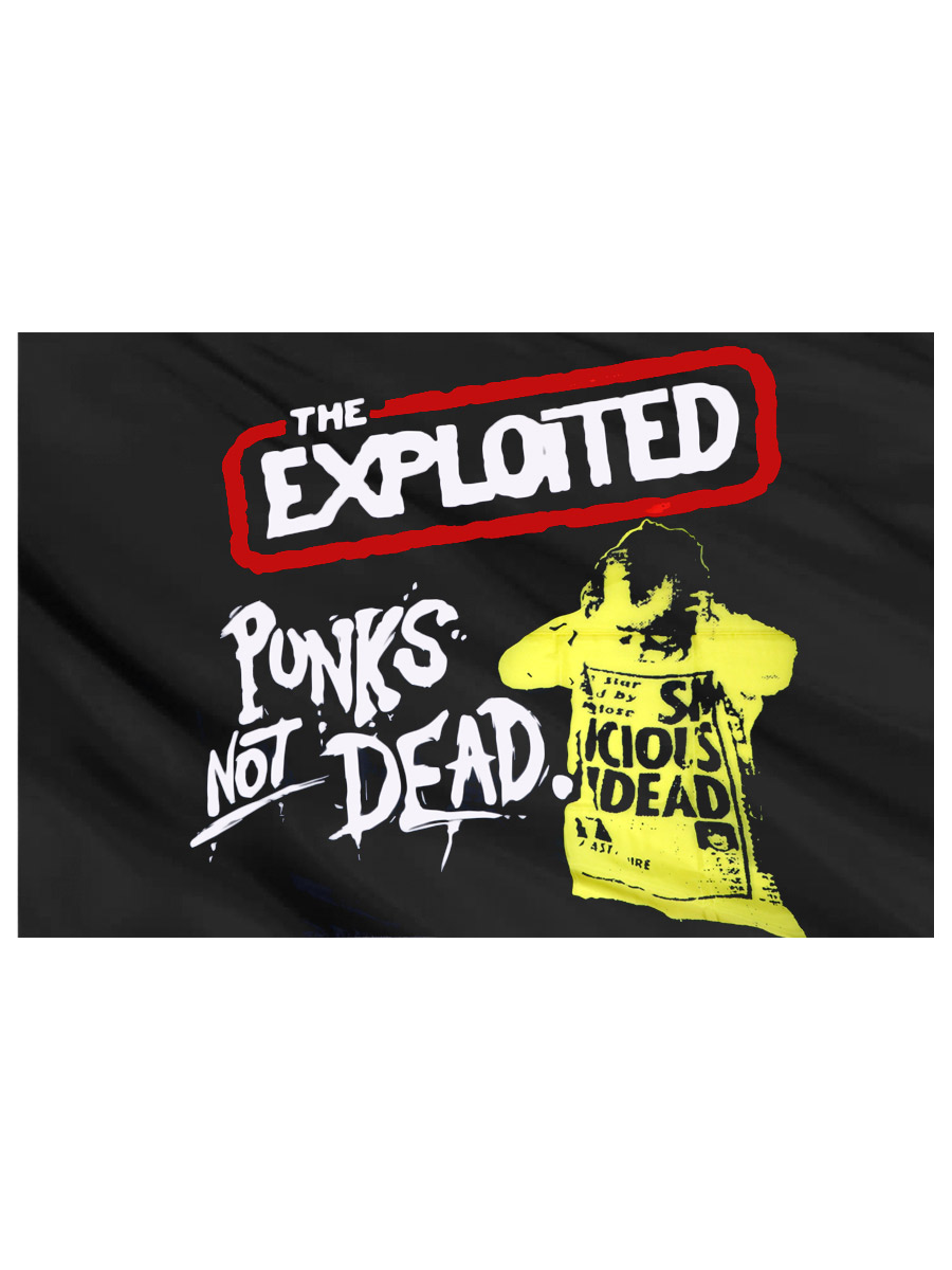Флаг The Exploited Punks not Dead - фото 2 - rockbunker.ru