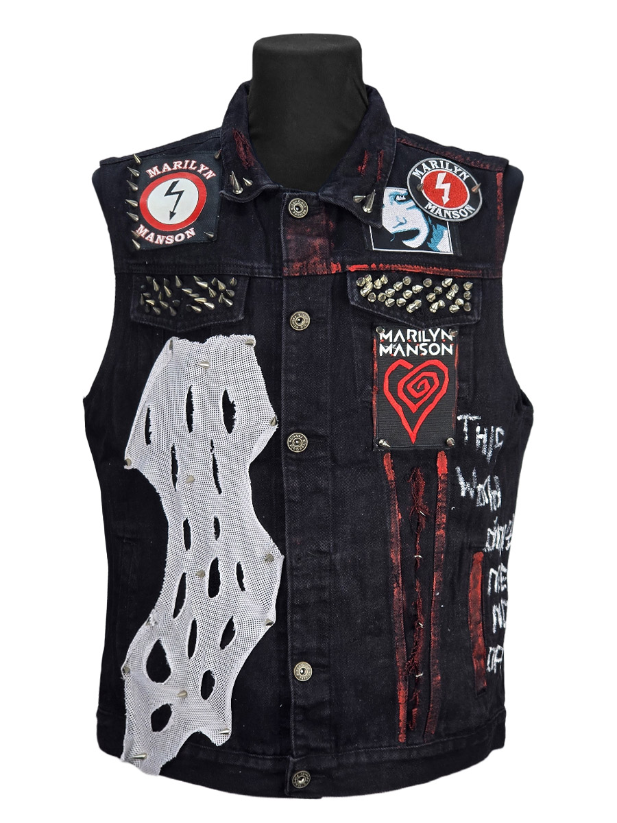 Жилет  кастомный  Marilyn Manson - фото 1 - rockbunker.ru