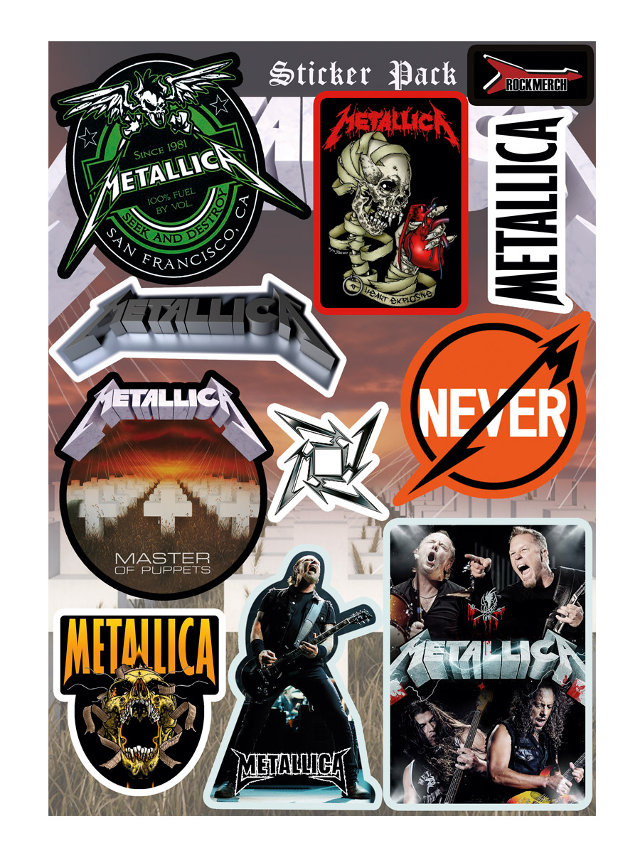 Стикерпак RockMerch Metallica - фото 1 - rockbunker.ru