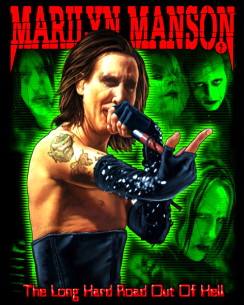 Нашивка Marilyn Manson Long Hard Road out of Hell - фото 1 - rockbunker.ru
