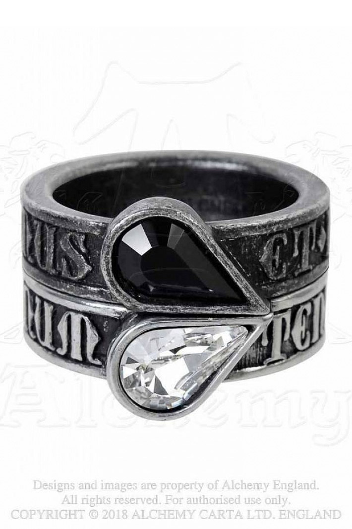 Кольцо Alchemy Gothic R226 Twin Heart Promise - фото 1 - rockbunker.ru