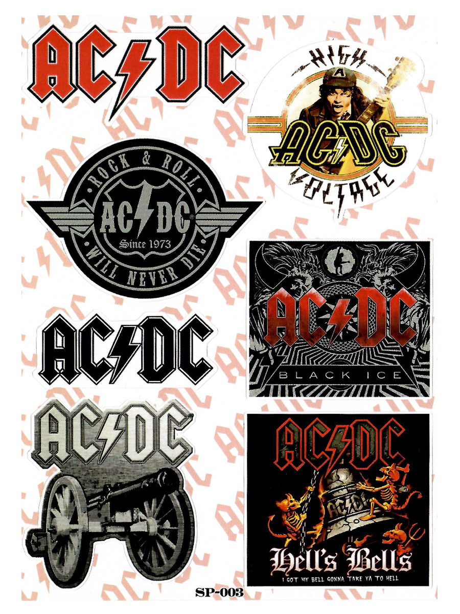 Набор стикеров AC DC - фото 2 - rockbunker.ru