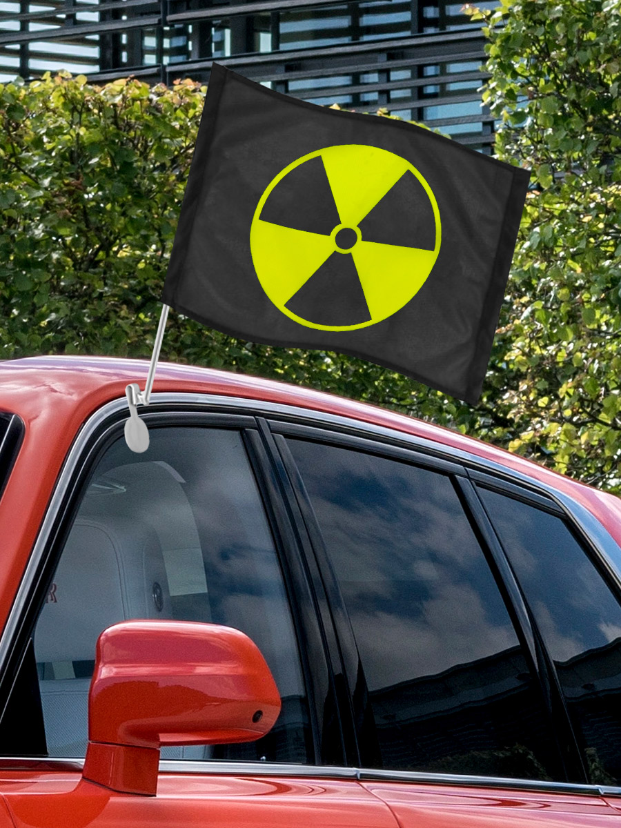 Флаг автомобильный радиация - фото 3 - rockbunker.ru