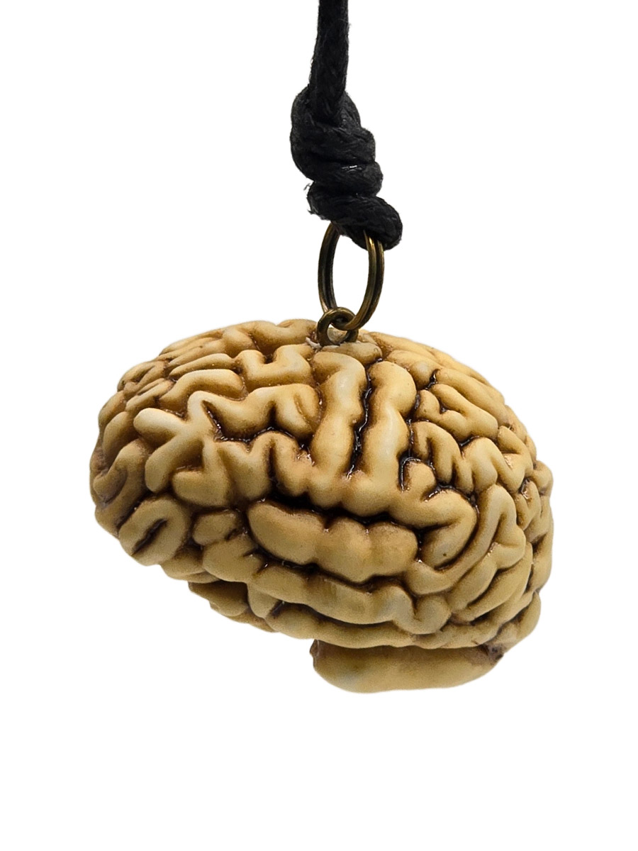 Кулон Мозг белый - фото 2 - rockbunker.ru