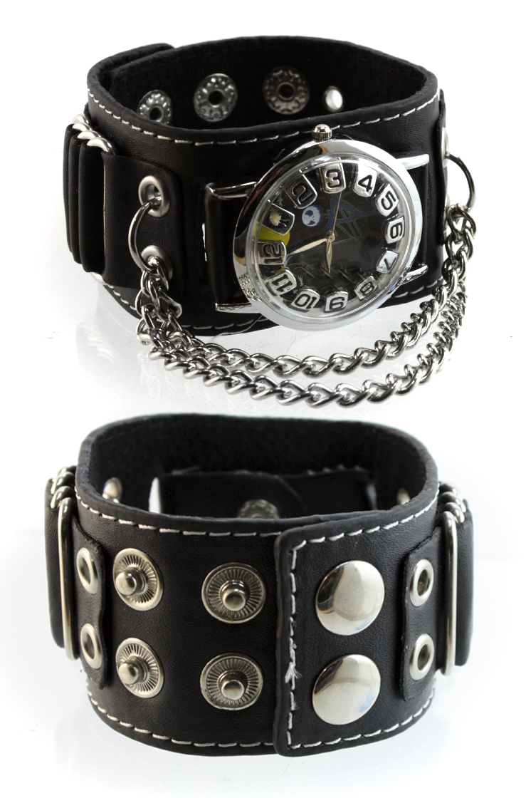 Часы наручные Джек с цепочкой - фото 2 - rockbunker.ru