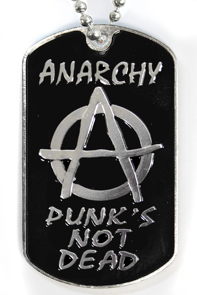 Жетон армейский Anarchy Punks not dead - фото 1 - rockbunker.ru