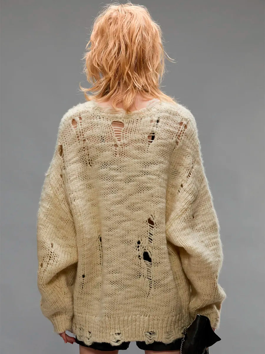 Джемпер Рваный Скелет - фото 2 - rockbunker.ru