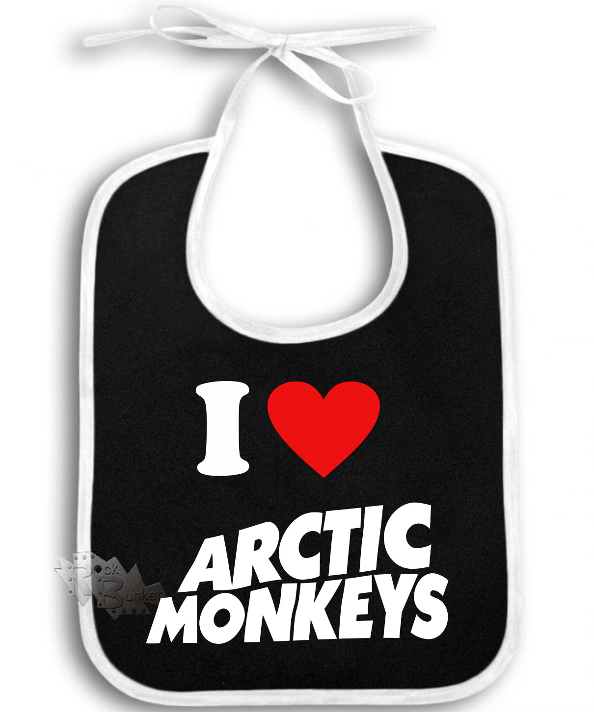 Слюнявчик I Love Arctic Monkeys - фото 1 - rockbunker.ru