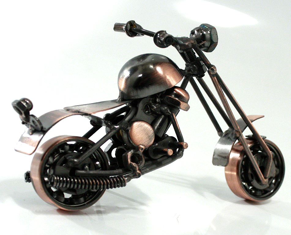 Сувенирная модель Мотоцикл ручной работы МРС008 - фото 3 - rockbunker.ru