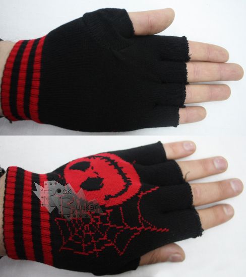 Перчатки без пальцев Джек с паутиной - фото 5 - rockbunker.ru