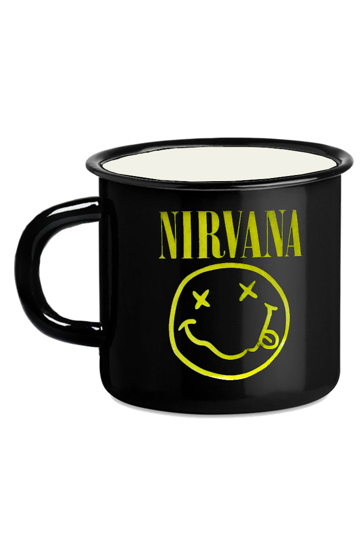 Кружка эмалированная Nirvana - фото 1 - rockbunker.ru