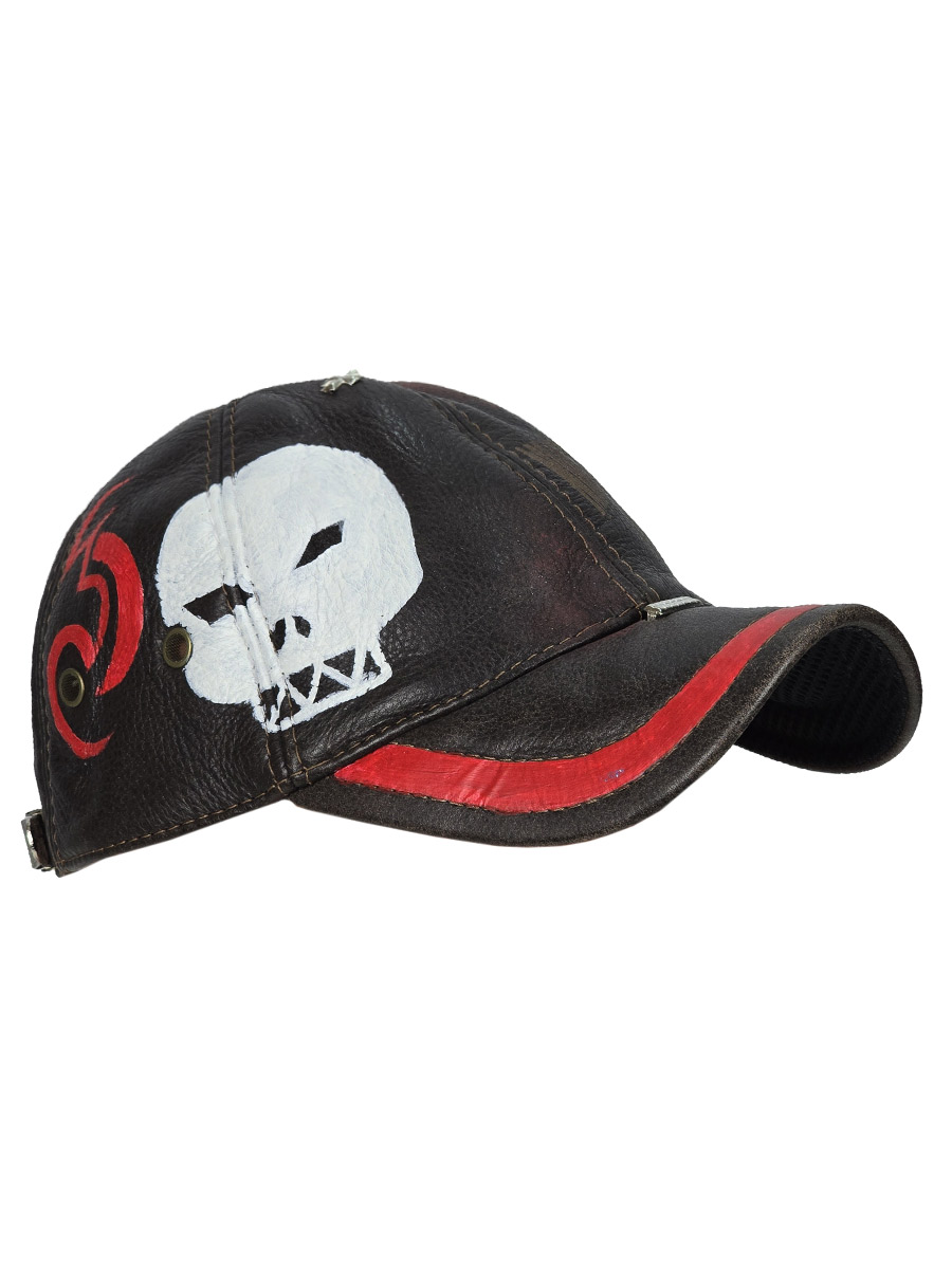 Кепка кастомная кожаная Scull - фото 1 - rockbunker.ru