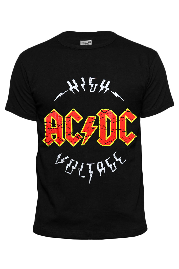 Футболка RockMerch AC DC High Voltage - фото 1 - rockbunker.ru