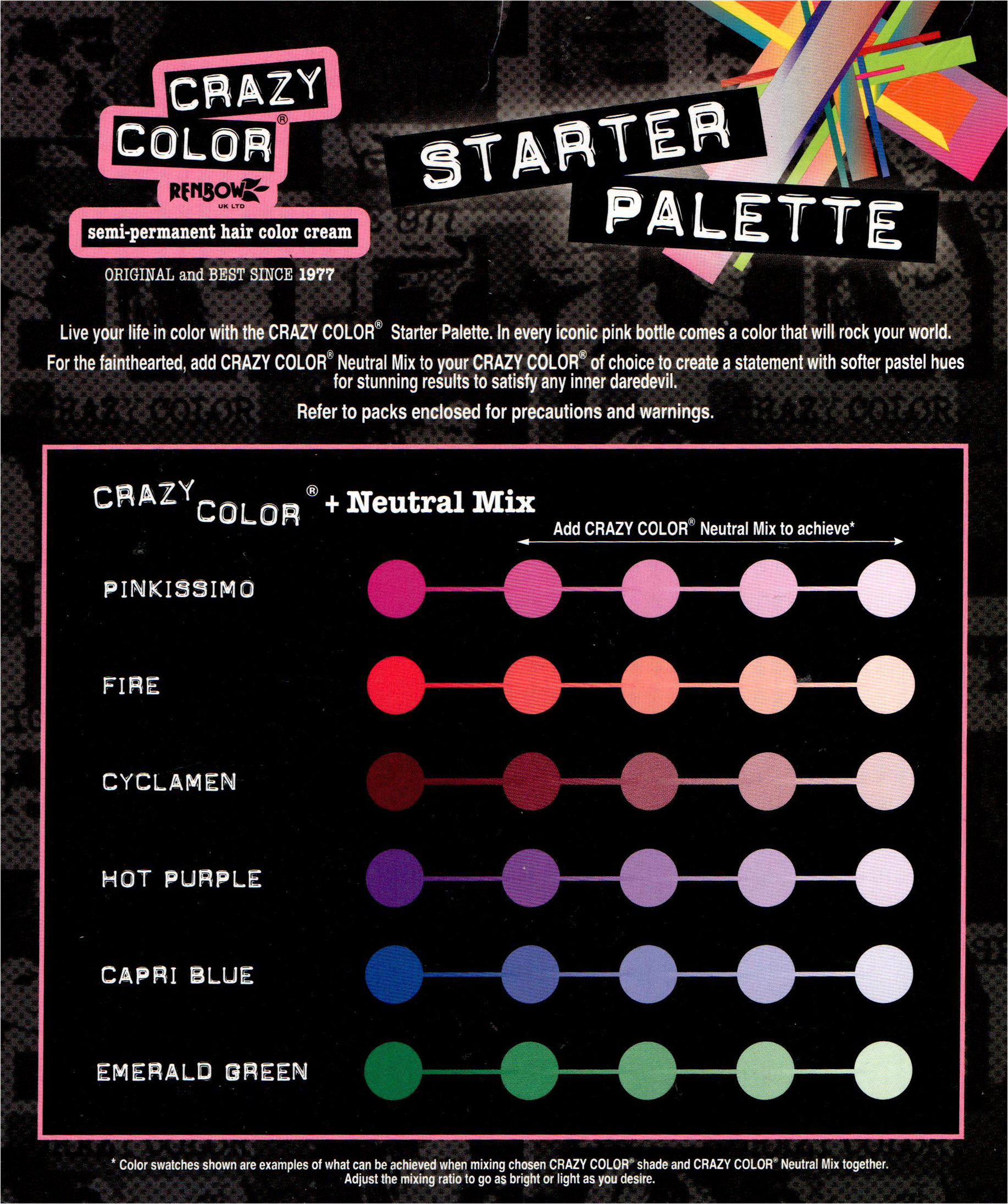 Краска для волос Crazy Color Extreme Starter Palette - фото 3 - rockbunker.ru
