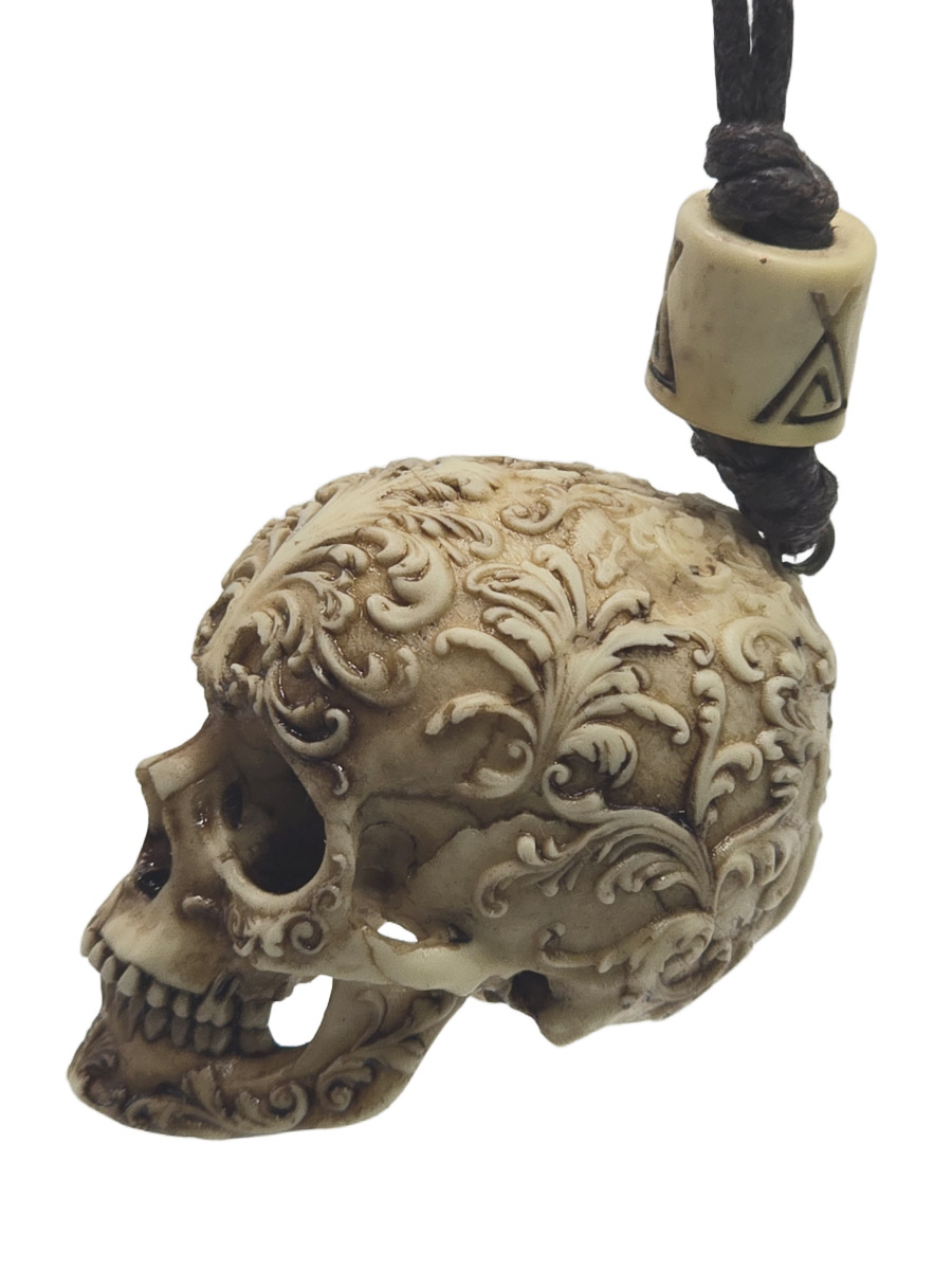 Кулон Череп с узором - фото 2 - rockbunker.ru