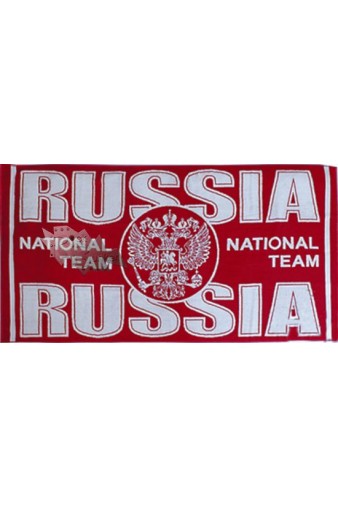Полотенце National team Russia красное - фото 1 - rockbunker.ru