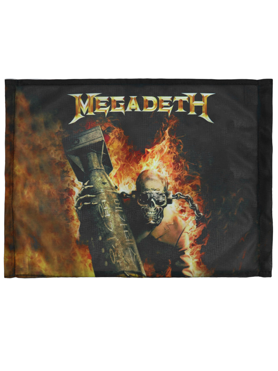 Флаг автомобильный Megadeth Logo - фото 2 - rockbunker.ru