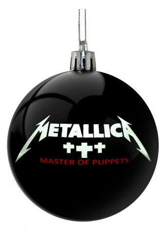 Елочный шар RockMerch Metallica Master of Puppets черный - фото 1 - rockbunker.ru