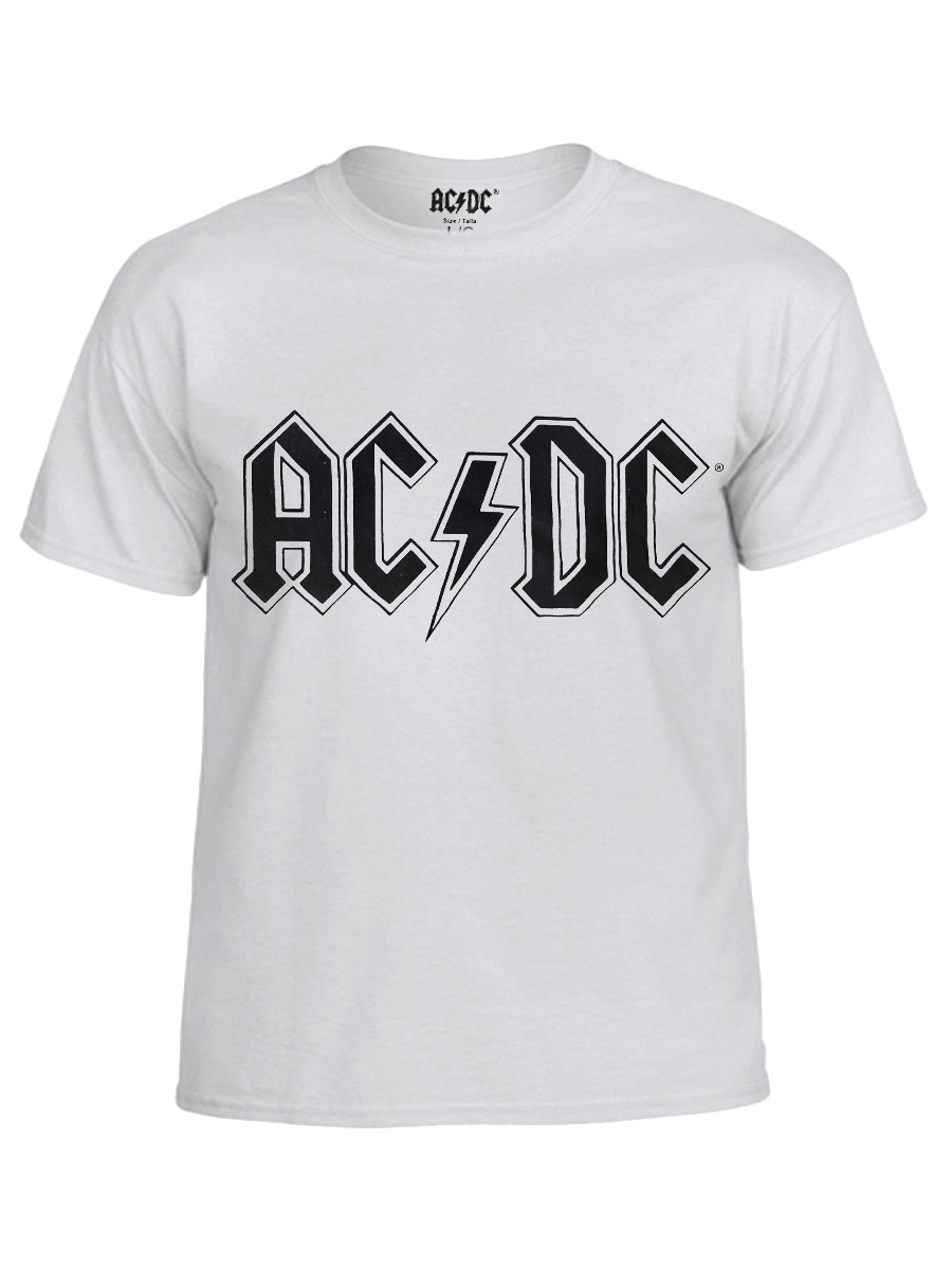 Футболка AC DC белая - фото 1 - rockbunker.ru