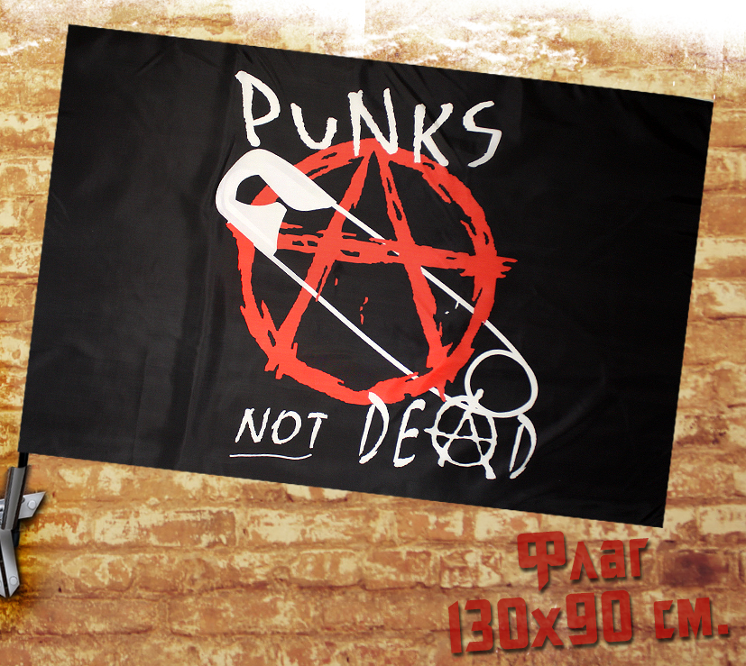 Флаг Punks not Dead - фото 1 - rockbunker.ru
