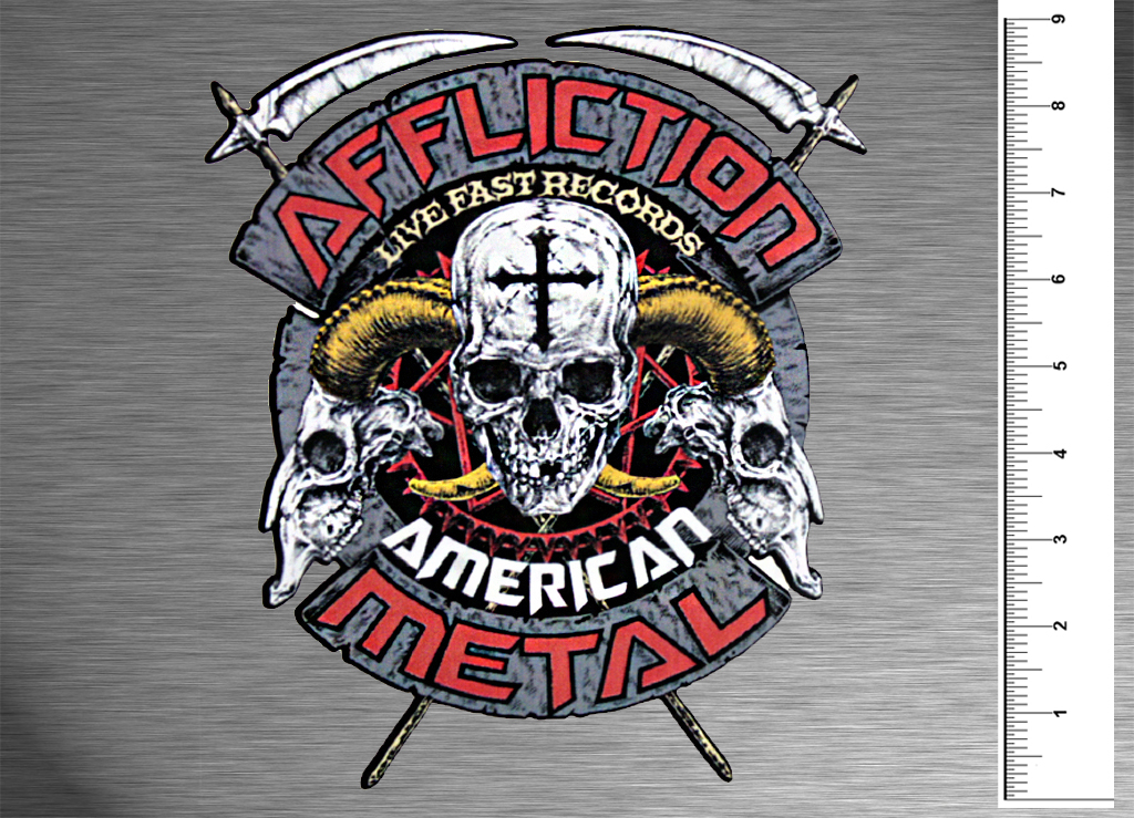 Наклейка-стикер Affliction Metal American live fast records - фото 1 - rockbunker.ru