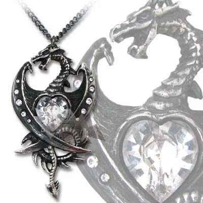 Кулон Alchemy Gothic P609 Diamond Heart - фото 1 - rockbunker.ru