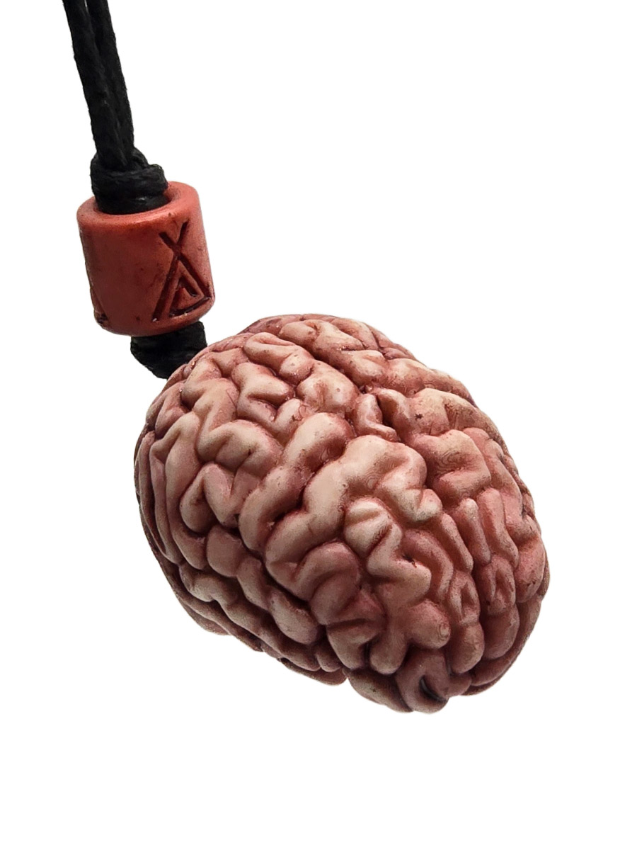 Кулон Мозг розовый - фото 1 - rockbunker.ru