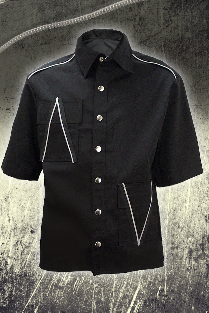 Рубашка Hacker 007 с короткими рукавами - фото 1 - rockbunker.ru