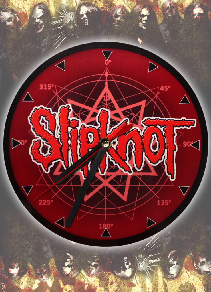 Часы настенные RockMerch Slipknot - фото 1 - rockbunker.ru