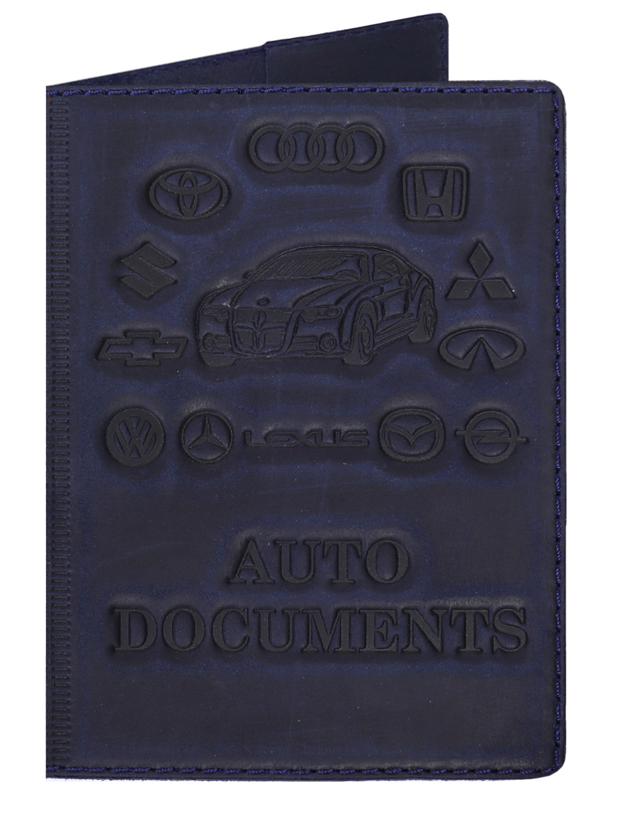 Обложка на водительские права Auto Documents Синяя - фото 1 - rockbunker.ru