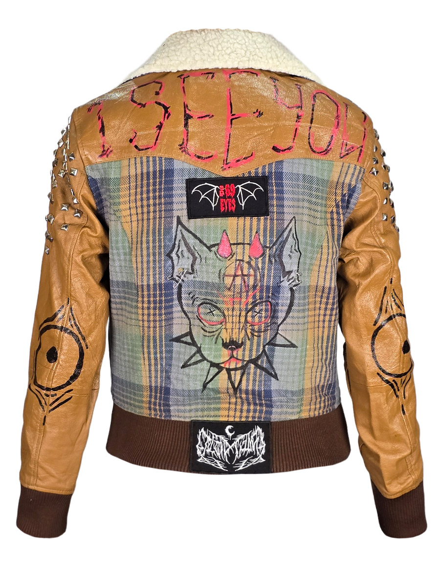 Куртка клетчатая кастомная I See You - фото 2 - rockbunker.ru