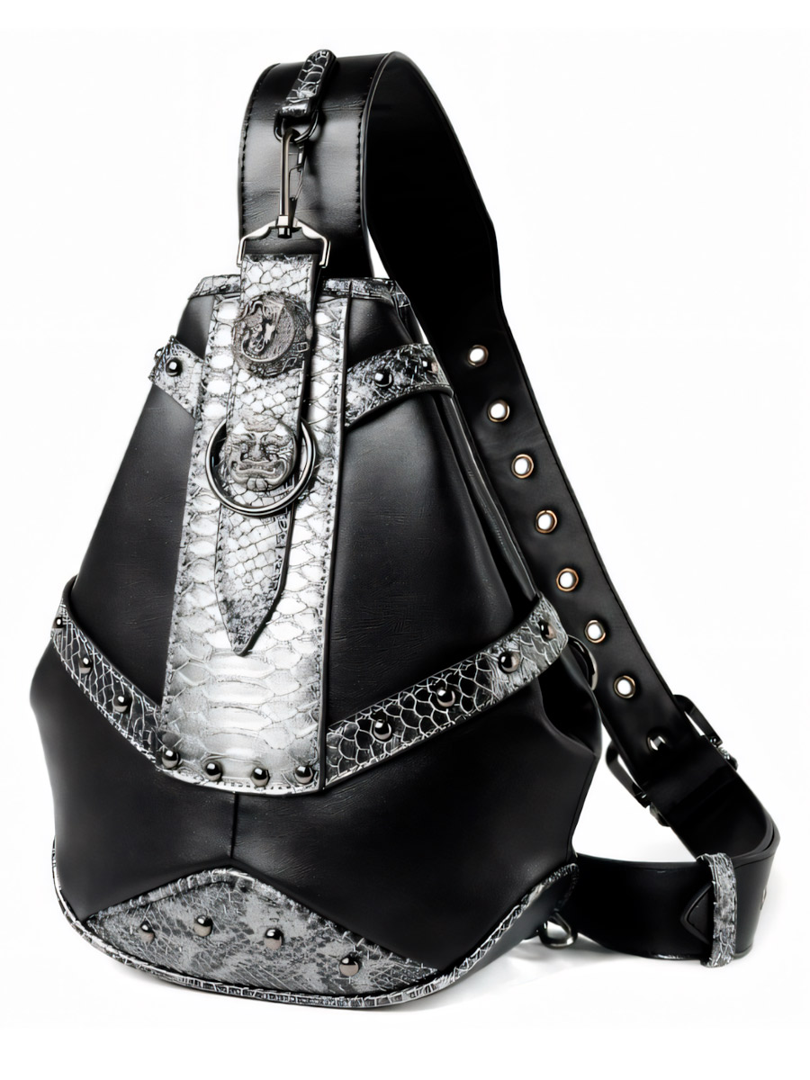 Рюкзак Стимпанк Демон Серебристый - фото 1 - rockbunker.ru