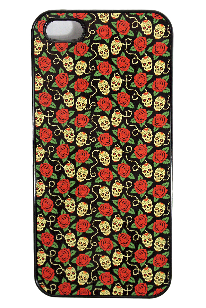 Чехол RockMerch для Apple iPhone Skulls and Roses - фото 1 - rockbunker.ru