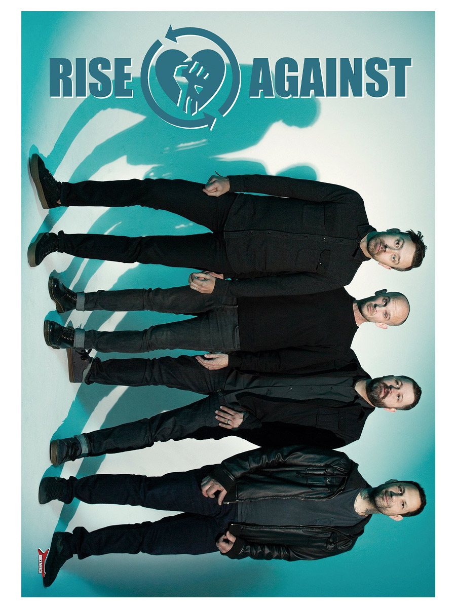 Плакат самоклеющийся на стену Rise Against - фото 1 - rockbunker.ru