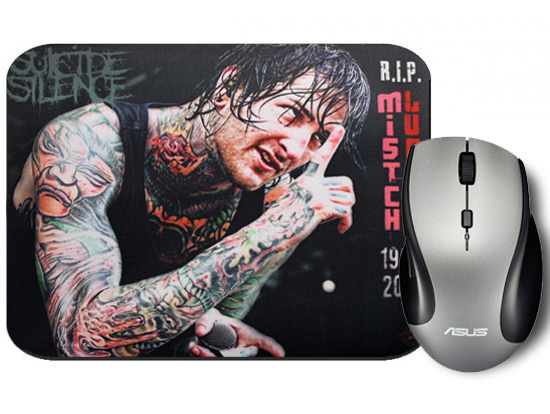 Коврик для мыши RockMerch Suicide Silence Mitch Lucker RIP - фото 1 - rockbunker.ru