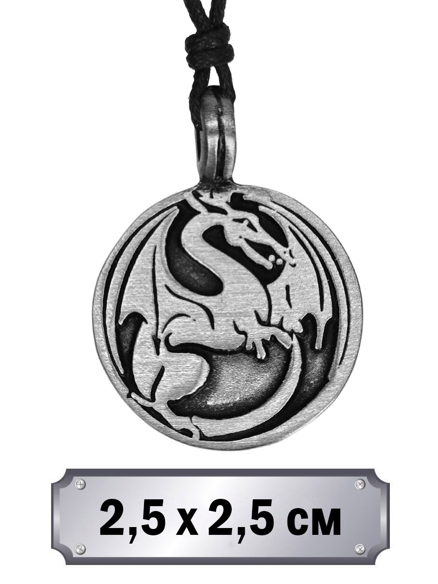 Кулон-амулет Дракон - фото 1 - rockbunker.ru