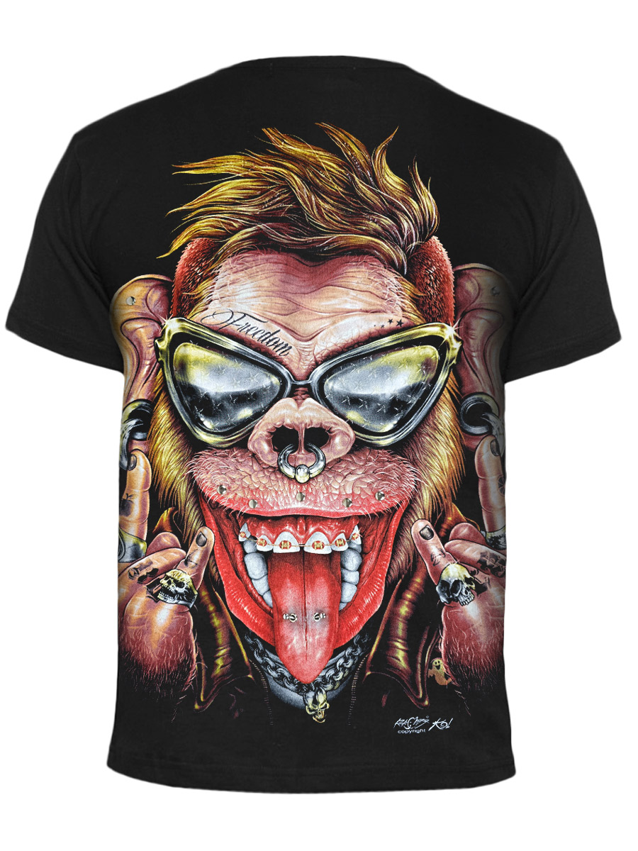 Футболка Rock Chang Rocker Monkey - фото 3 - rockbunker.ru