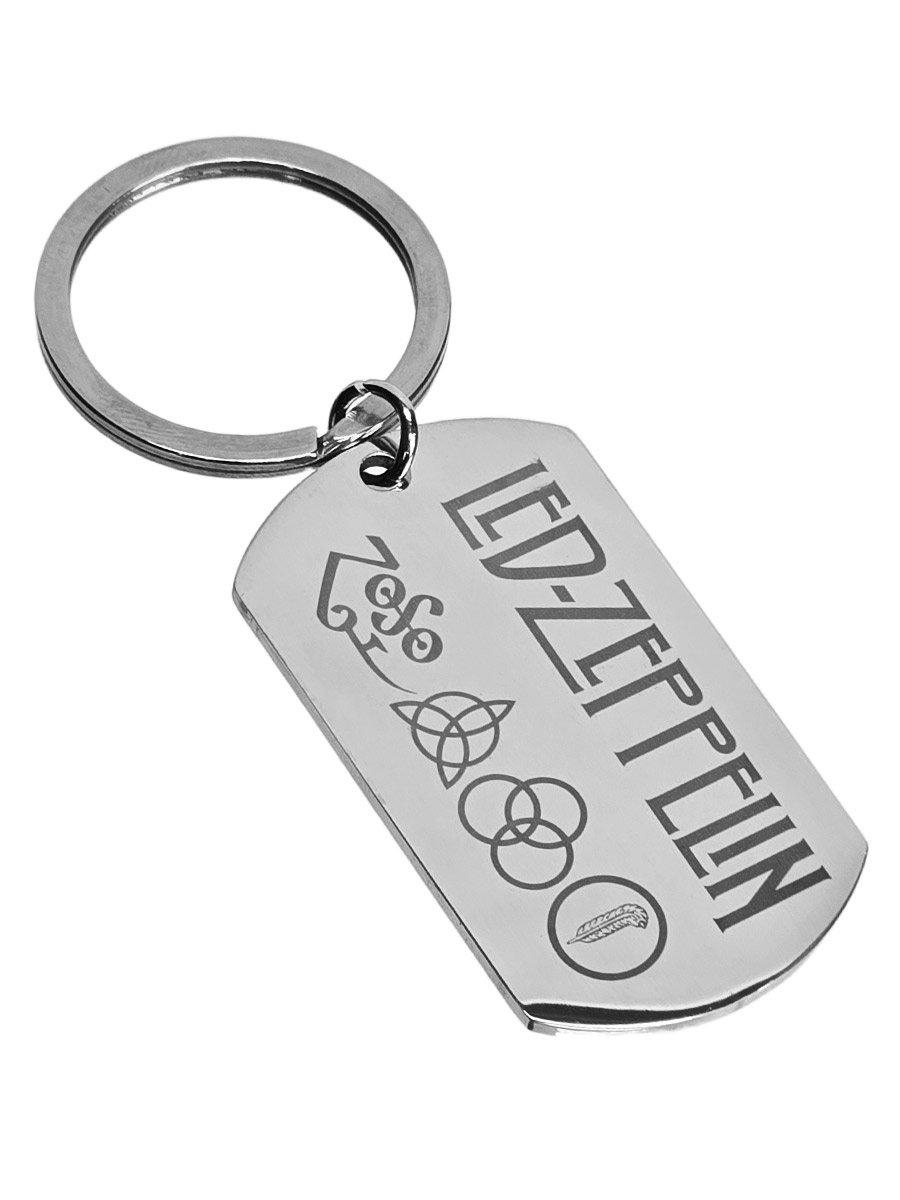 Брелок-жетон RockMerch с гравировкой Led Zeppelin - фото 1 - rockbunker.ru