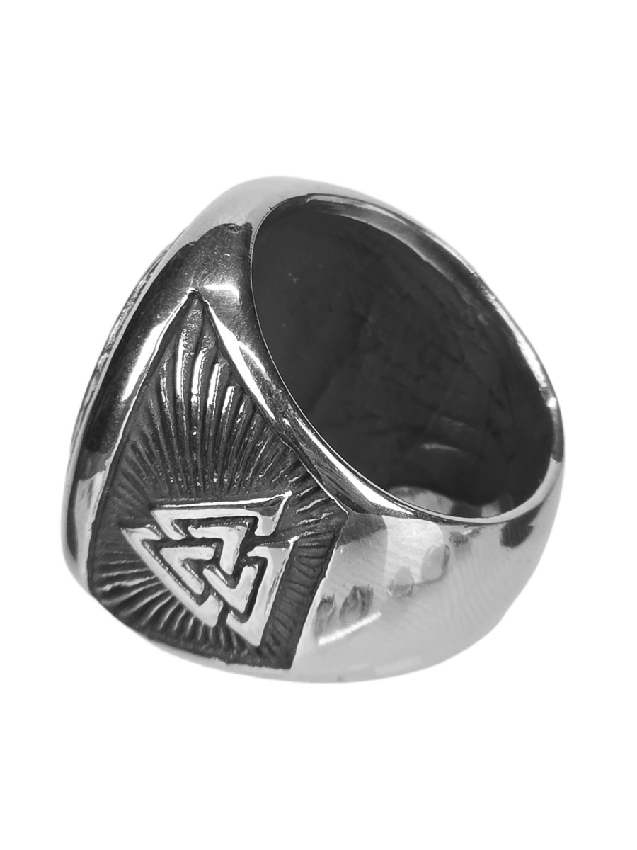 Кольцо Валькнут с Рунами - фото 2 - rockbunker.ru