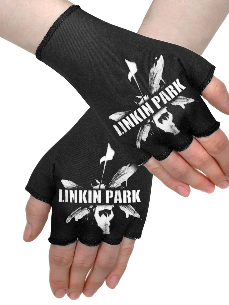 Перчатки-митенки Linkin Park - фото 1 - rockbunker.ru