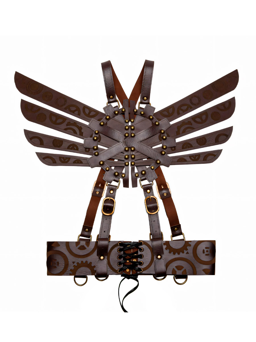 Портупея Стимпанк с Крыльями - фото 2 - rockbunker.ru