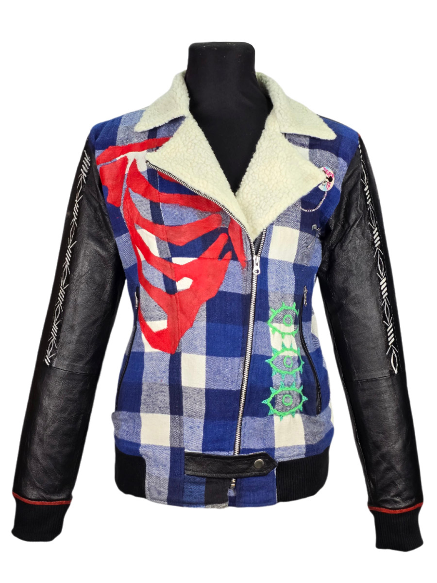 Куртка клетчатая кастомная Highway To Hell - фото 1 - rockbunker.ru