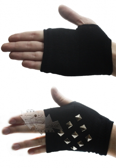 Перчатки-митенки Arm Warmer проклепанные - фото 1 - rockbunker.ru