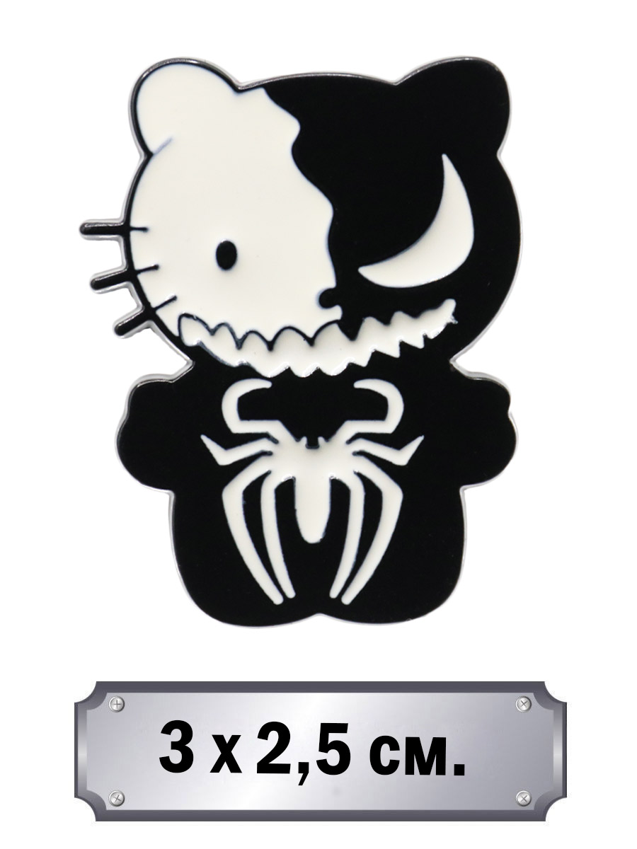 Значок Hello Kitty Веном - фото 1 - rockbunker.ru