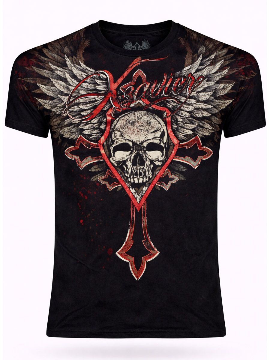 Футболка Xzavier Skulls Winged - фото 1 - rockbunker.ru