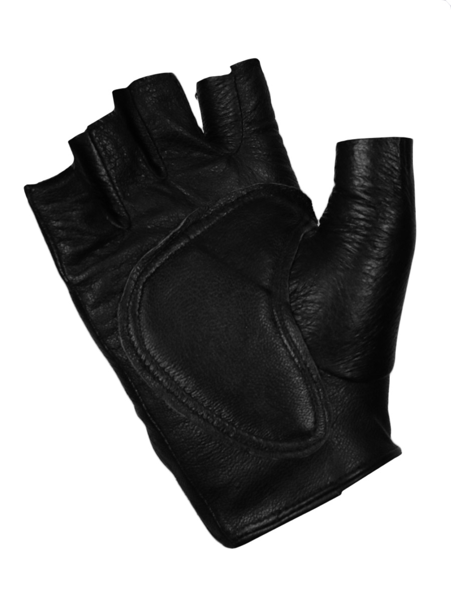 Перчатки кожаные Pailida без пальцев на кнопке  - фото 2 - rockbunker.ru