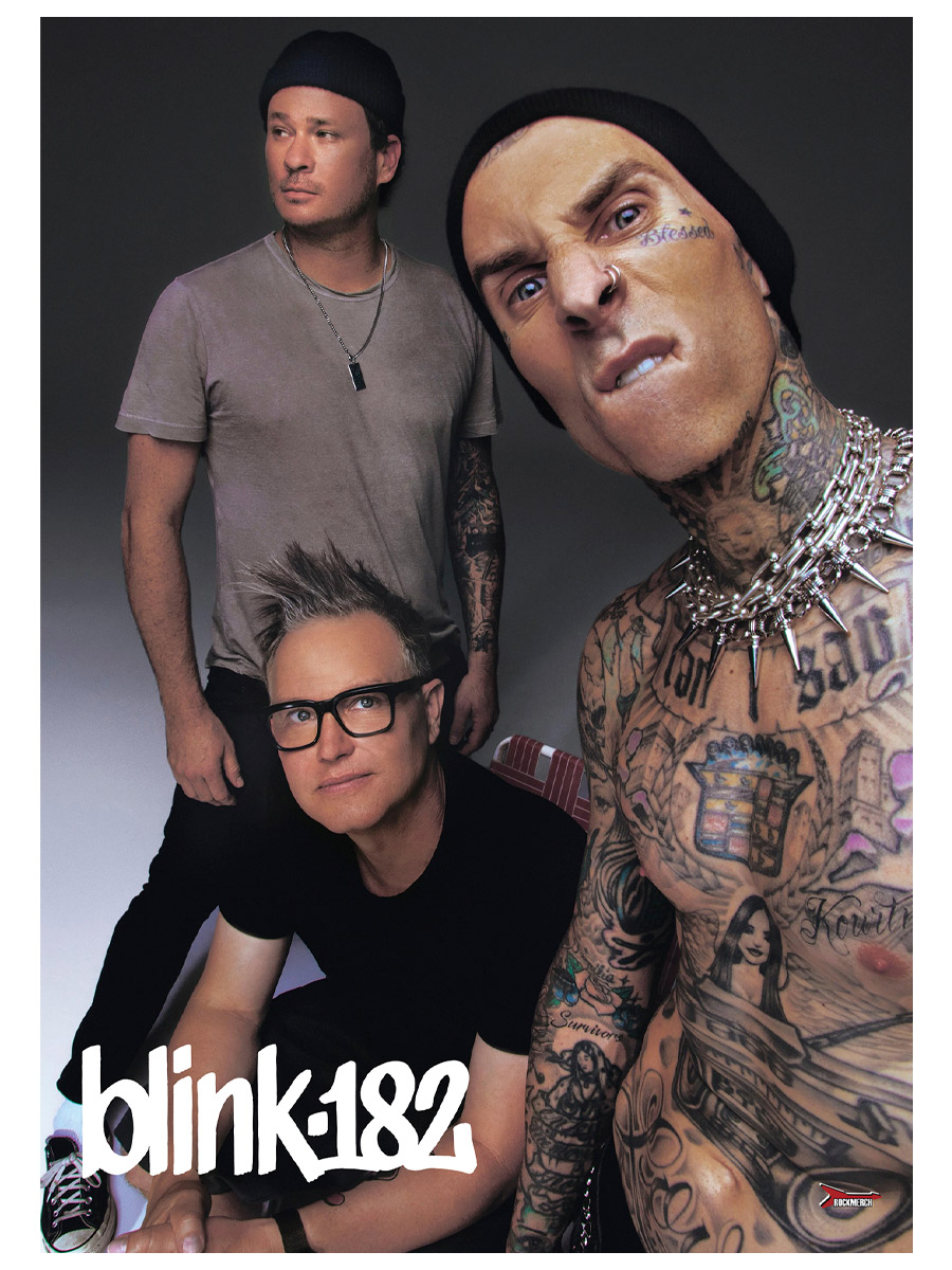 Плакат самоклеющийся на стену Blink-182 - фото 1 - rockbunker.ru