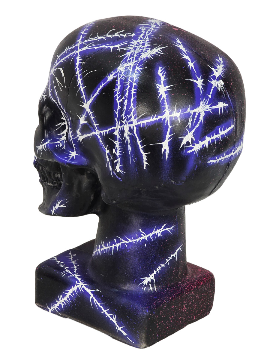 Череп Декоративный Лазер Фиолет - фото 3 - rockbunker.ru