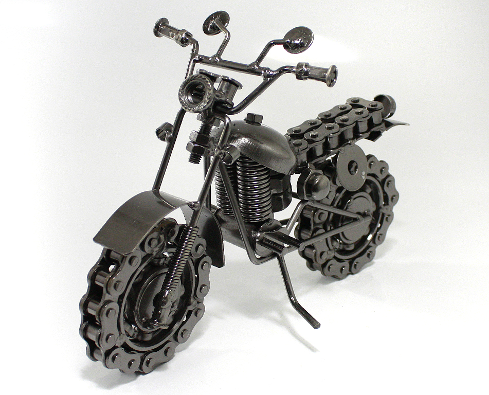 Сувенирная модель Мотоцикл ручной работы МРС010 - фото 3 - rockbunker.ru