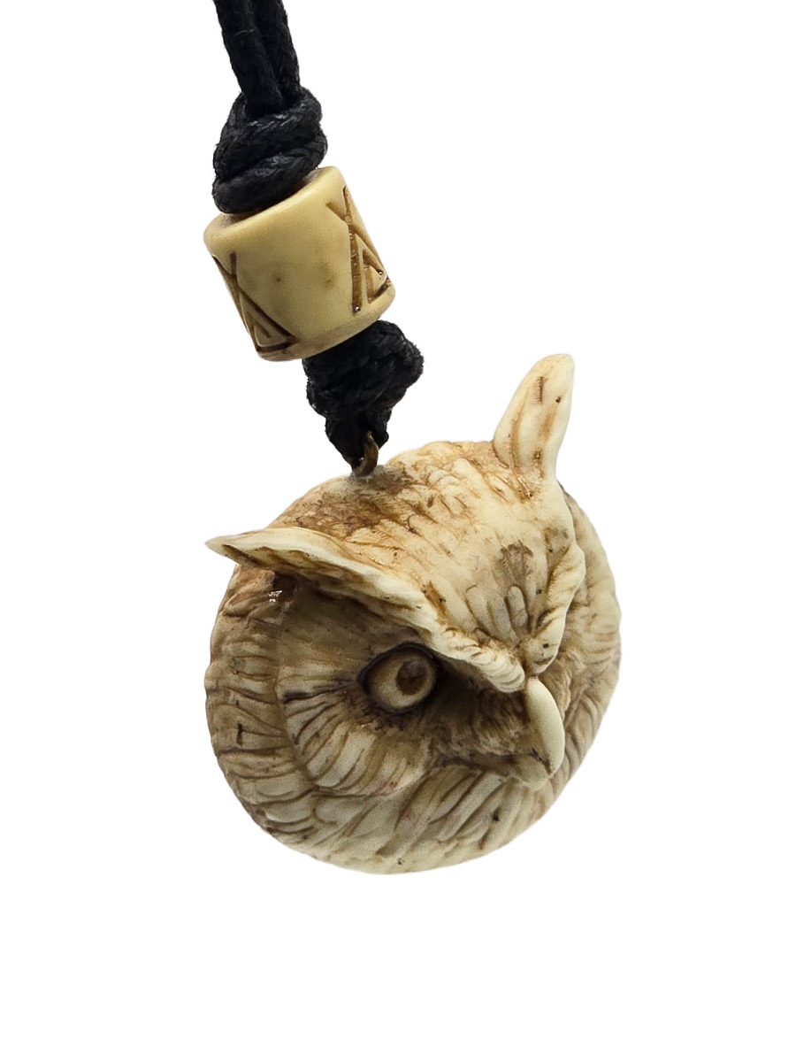 Кулон Голова Филина - фото 1 - rockbunker.ru